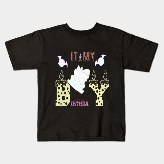 Its My Birthday Shirts Womens Kids Party Outfit T-Shirt Kids T-Shirt by Rocky King
